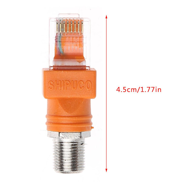 F Hun til RJ45 Han Koaksial Tønde Kobling Adapter RJ45 til RF Stik Koaksial