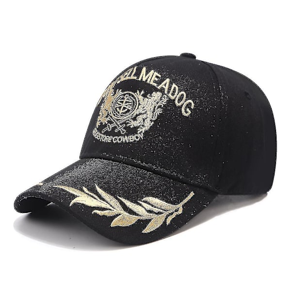 Herr Sommar Vete Spik Broderad Baseball Cap Kvinna Casual Dubbel Lejon Anka Tunga Hatt Utomhus Solskydd Solhatt Röd