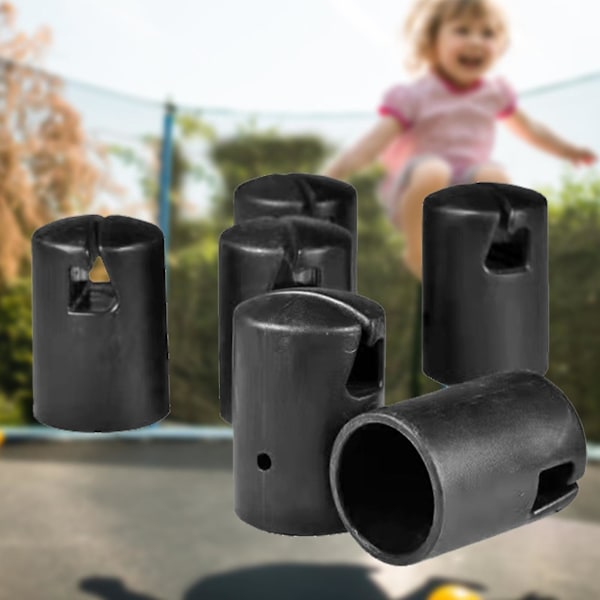1 set studs för studsmatans inhägnad, slitstarka, hög hållfasthet, slät kant, superstabilitet, studsmatans inhägnadsstolpar, säkerhetslock med skruvar, studsmatta