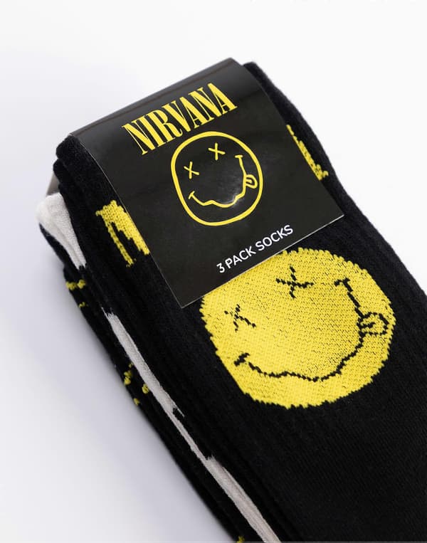 Nirvana Herrstrumpor Set med 3 Flerfärgad Logo 3-pack
