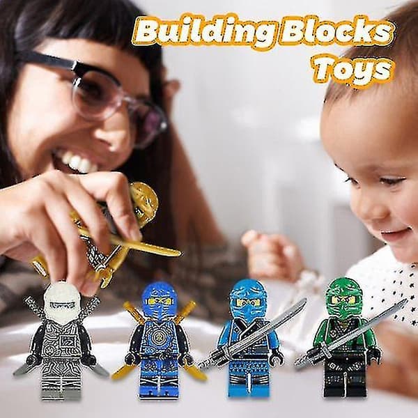 Set med 20 st Ninja Mini Figurer Kai Jay Sensei Wu Master Byggklossar Leksaker