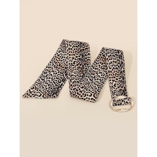 Dametøj Bred Cinch Bælte Vintage Leopard Print Kunstlæder Bælte Kjole Bælte