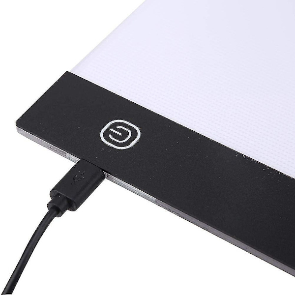 A5 LED-tegnebrett, LED-lysboks A5 LED-lys bord Ultra-tynne LED-lysbokser, A5 LED-kopibrett, fargeleggingsbrett, skisseblokk, med USB-kabel, for sjablong