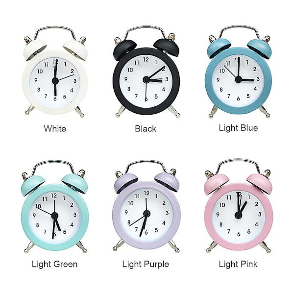 Sängbords Mini Alarmklocka Metall Extra Hög Väckarklocka Heminredning Retro Stil