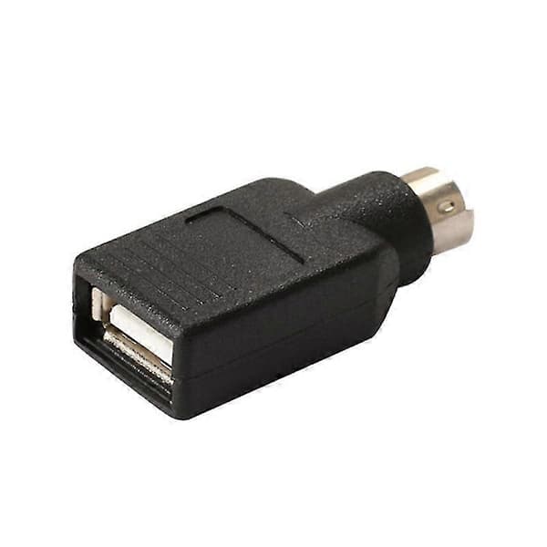USB-PS2 PS/2-portin sovitin hiirille ja näppäimistöille PC:lle, musta