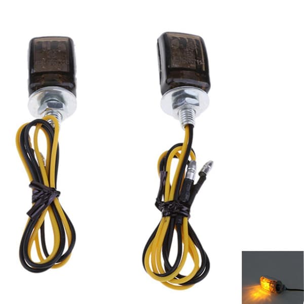 4 stk. Universelle LED Sorte Mini Tiny Små Blinklys Blinklys Motorcykel Motorcykel Til
