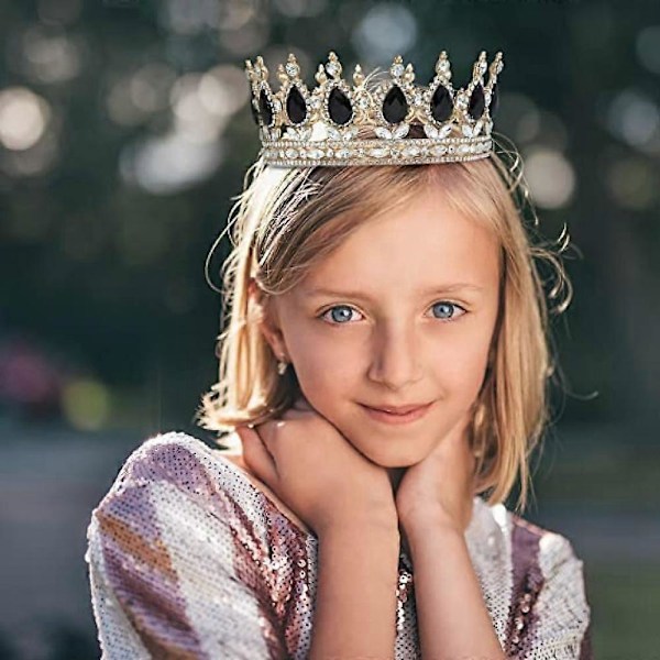 Prinsessekroner og tiaraer til små piger - Krystalprinsessekrone, fødselsdag, skolebal, udklædningsfest, dronninge rhinstenskroner