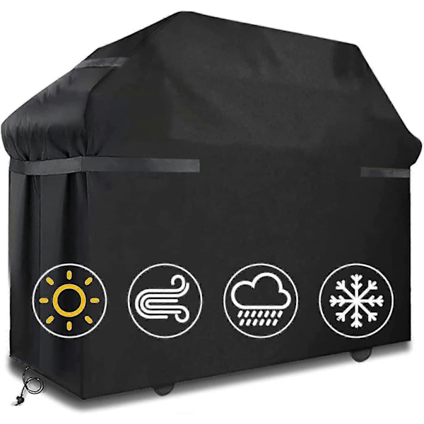 Grillin suojapeitteet vedenpitävä grillin suojapeite tuulenpitävä, repeytymätön grillin suojapeite hihnoilla ja säilytyspussilla (145x61x117cm)