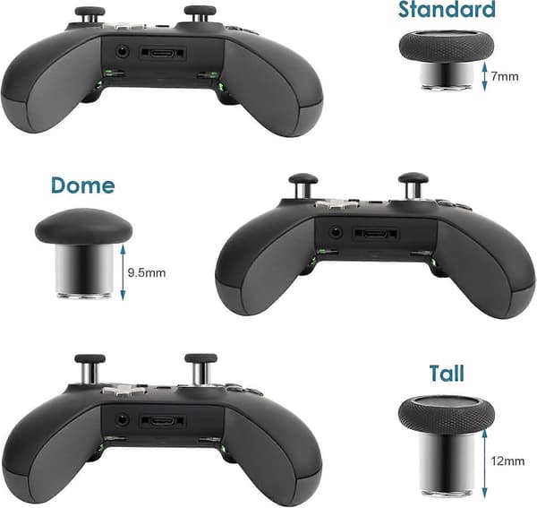 Udskiftnings-Thumbsticks til Xbox Elite 1 Controller, 6 i 1 Magnetiske Joysticks til Xbox One Elite Controller Serie 1 (Passer kun til Model 1698, IKKE