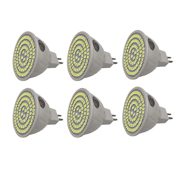6 stk. 8W MR16 LED Pærer Spotlight Lampe Lyspære Daglys Belysning Downlight Energibesparende (Varmt Hvidt)