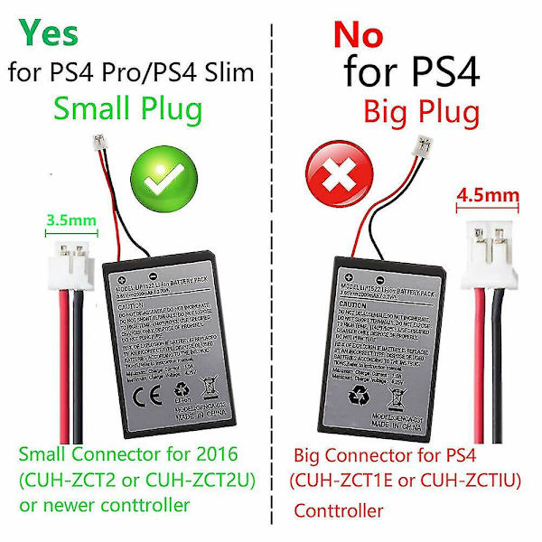 Erinomainen Ladattava Akku yhteensopiva PS4 Playstation 4 Slim Pro Ohjaimen CUH-ZCT2U kanssa uusi