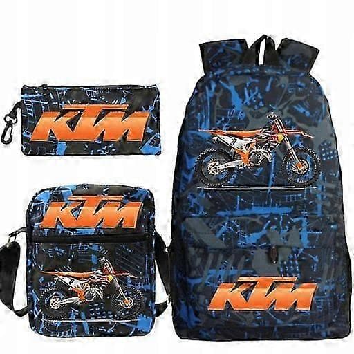 Ktm Cross Skolset Ryggsäck Väska Pennfodral