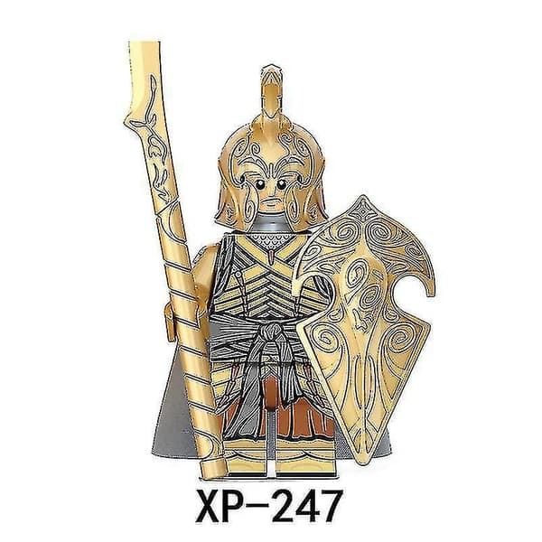 8 st Magic Ring Ring King Byggstenar Noldor Elf Warrior Medeltida Soldat Byggstenar Minifigur