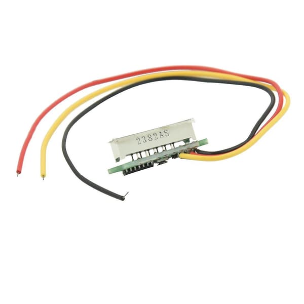 Mini Digital Voltmeter DC 0-100V LED Panel Voltmeter 3-cifret med 3 ledninger Rød