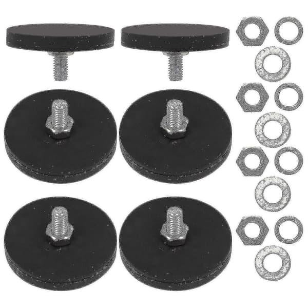 6 st Starka Magneter Magnetisk Fästehållare Bilmontering Magneter Magnetisk Bas Gummibelagd Magnet Belagda Magneter Bil