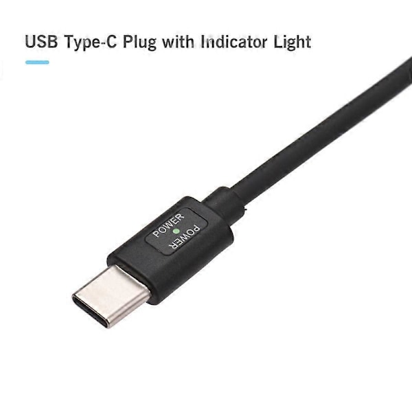 USB-C Strömförsörjningskabel Ersättning för Blackmagic Pocket Cinema Camera BMPCC 4K/6K till USB Typ-C Fjäderkabel