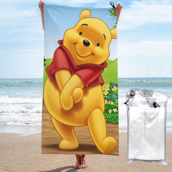 Winnie The Pooh Mikrofiber Strandhandduk Överdimensionerad Lätt Snabbtorkande Sandfri Stora Handdukar