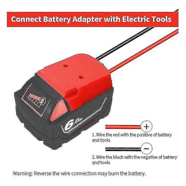 Power Wheels Adapter Kompatibel med M18 Batterier, Power Wheel Batteriadapter til M18 18v Batteri