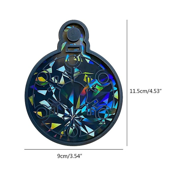 Silikonformar för julsnöflingor med holografiskt ljusskuggörhänge, hängeform, DIY-prydnader, smycken, epoxihartsform