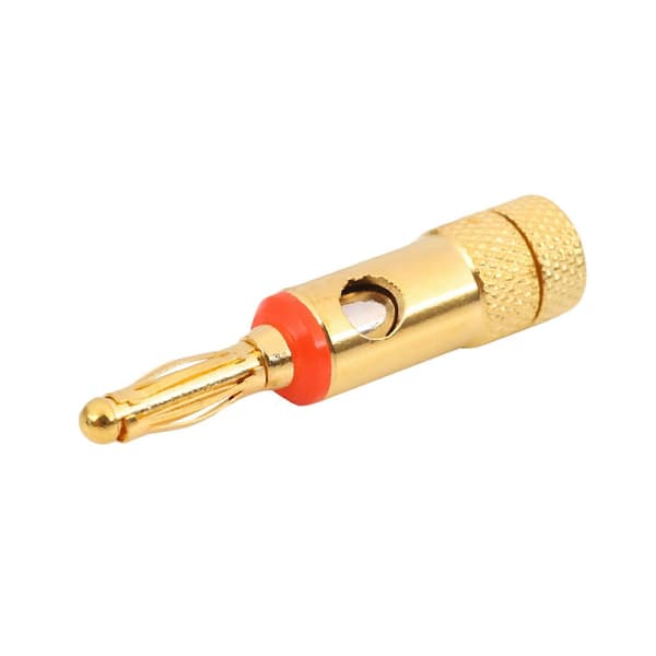 Förgyllda Bananpluggar 2 Röda 2 Svarta 4mm 4 st LL68-4BP1