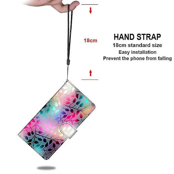 Fodral för Oppo A5 2020 Målat Flip Cover Magnetisk Stängning Färgat Glas