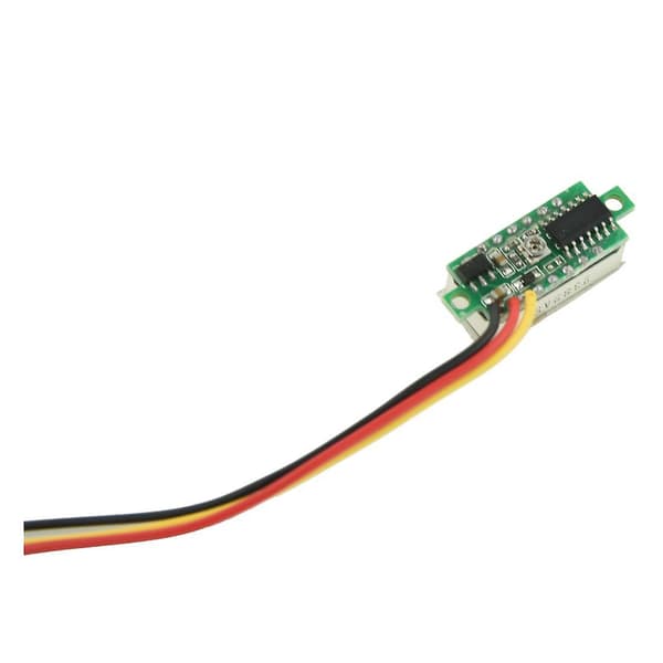 Mini Digital Voltmeter DC 0-100V LED Panel Voltmeter 3-cifret med 3 ledninger Rød