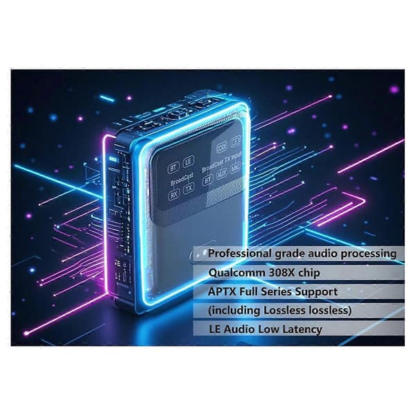 Bluetooth 5.4 Audio Receiver Transmitter -LL/HD/AD LC3 Auracast LE Audio Adapter Trådløs Stereo Mus