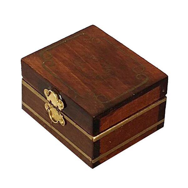 1/12 Dockhus Miniatyr Möbler Smyckeskrin Toalettbord Dekoration