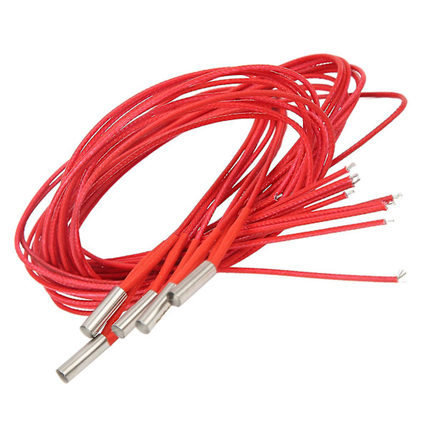 5 stk. varmeelementpatron DC 24V 40W rustfritt stål 6x20mm tilbehør for 3D-printer