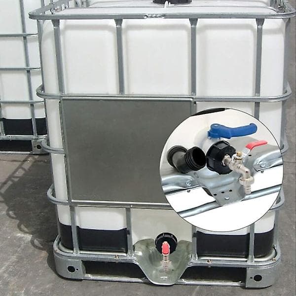 IBC Tank Adapter S60X6 Erstatningsventilbeslag 1/2\" Slange - -