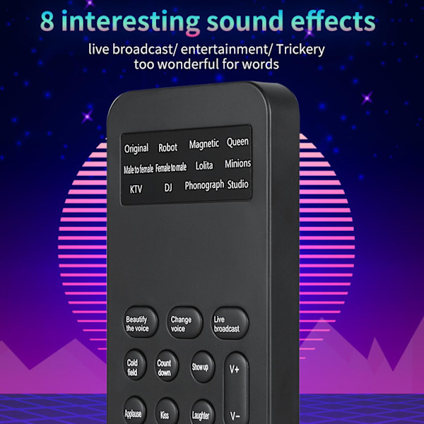 Röstförändrare/Förklädnad/Modulator, 12 ljudförändringslägen