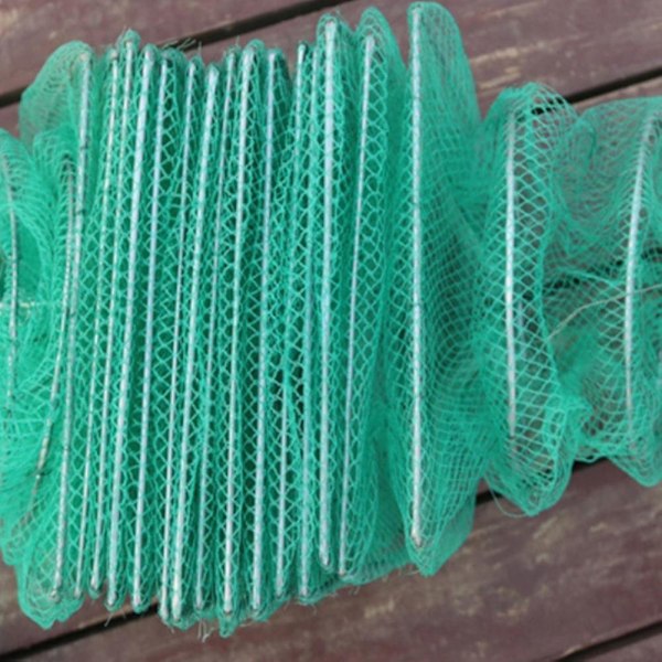 3 Meter Vikbar Fiskebur Fiskefälla Robust Dammfiske Nät Hållbar Krabba Hummer Bläckfisk Fisk