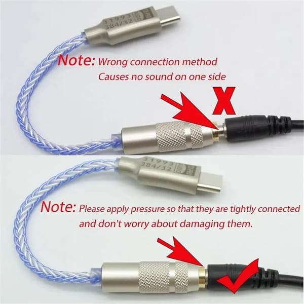CX31993 HiFi DAC Typ C till 3,5 mm Hörlursförstärkare Ljuddekoder IEM AMP Mobiltelefonadapter B