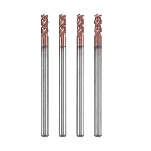 5 st 3mm Solid Carbide Pinnfräsar 4 Skär Slotting Profilering Planfräs