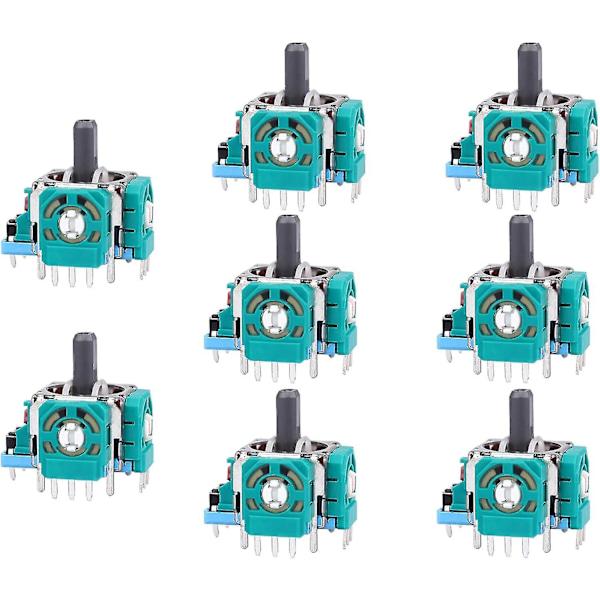 8pcs Joysticks Replacement for DualSense PS5 Controller, 3D Analog Sensor Wheel Thumb Sticks Joystick Rocker Module Replacement for Playstation 5 Con