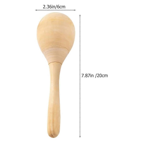 10 st Maracas Hand Percussion Rattles DIY Trämaracas Med Skarp Ljud För Musikfest Favoriter