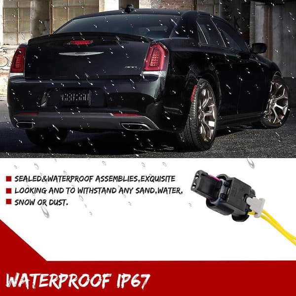 For 15-2022 Chrysler 300 Front/bak Side Marker Lys X2 Pigtail Connector Ledninger