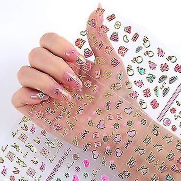 3000 Rhinestones i 6 størrelser, flade sten, AB + klare rhinestones til negle