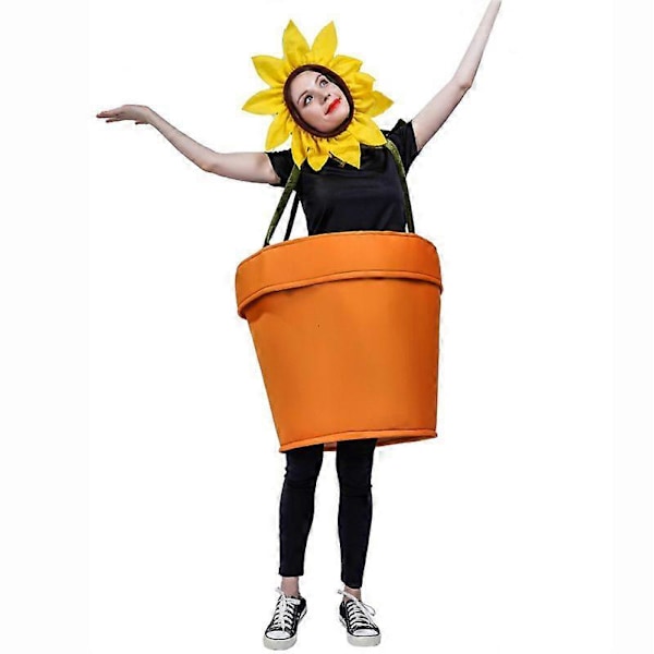 Halloween-kurpitsa-kukkaruukun asu Auringonkukka-asu