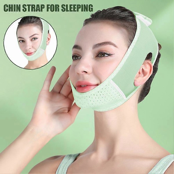 Anti-Snarkningshakrem för Sömn Tätt Lyftande Formande Mask Bandage Justerbar