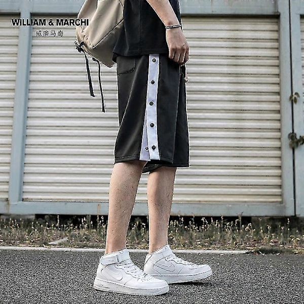 Herre Basketballshorts med Avrivbare Sideknapper