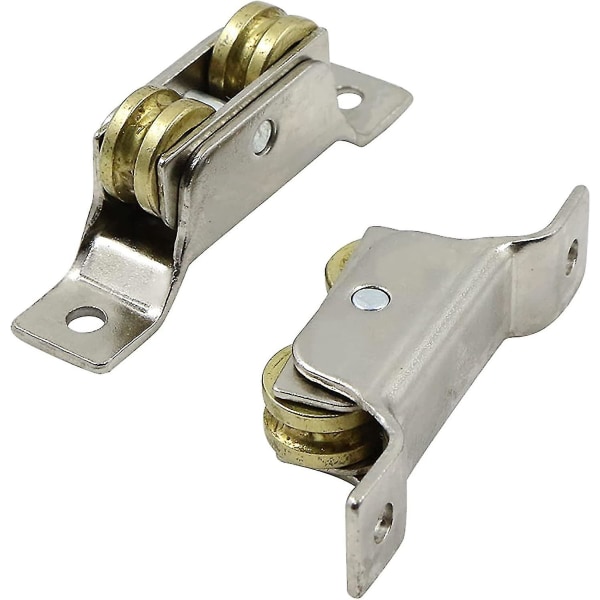 Skyvedørsruller To Hjul - Jern Ruller, Fast Spor Port Rulle Støtte U-spor Hjul, Rullende For Spor Skyvedør Glass Rulle 2stk