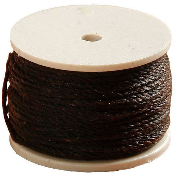 Craft Sha Læderarbejde Håndsyning Værktøj 12m Spole Brun Læderarbejde Vokset Polyester Tråd, til Låsesøm Syning Syl