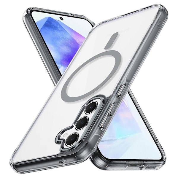 Til Samsung Galaxy A55 5G Cover Kompatibelt med MagSafe TPU+PC Gennemsigtigt Telefoncover