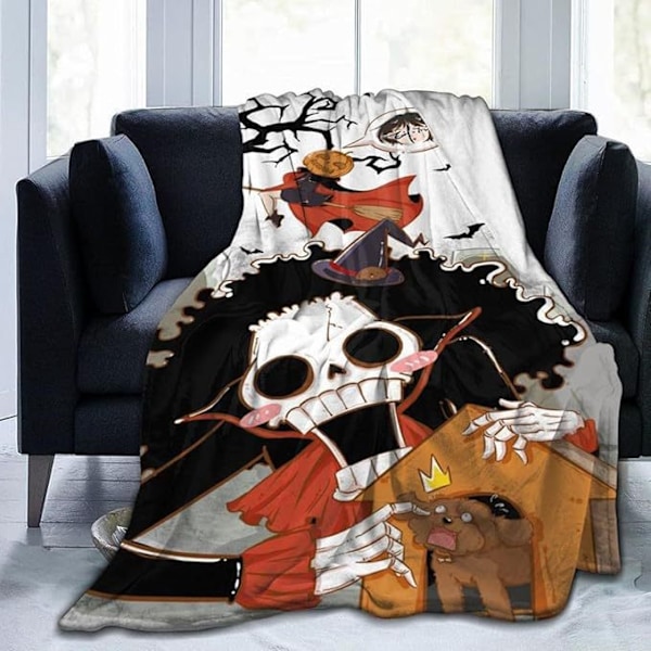 Halloween filt - Plysch Halloween filt - Mysig flanell grå Halloween dekoration för fest soffa säng vardagsrum 50\"x60\" Stil 25