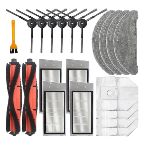 For Eve Plus SDJ01RM Robotstøvsuger Hovedsidebørste Hepa Filter Mop Støvsugerpose Reservedele Acce
