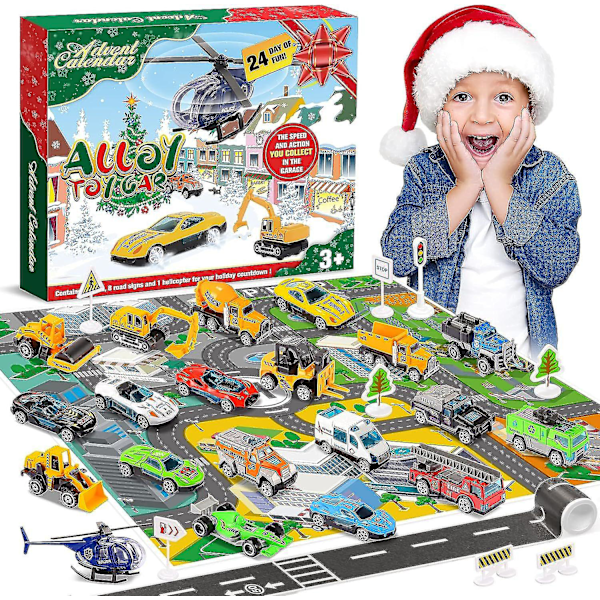 Julekalender 2024 Adventskalender Barn 24 Dagers Nedtelling Trekkbiler Leke Jule Nedtellingskalender Blindeboks Gave Til Barn Gutter Og Jenter