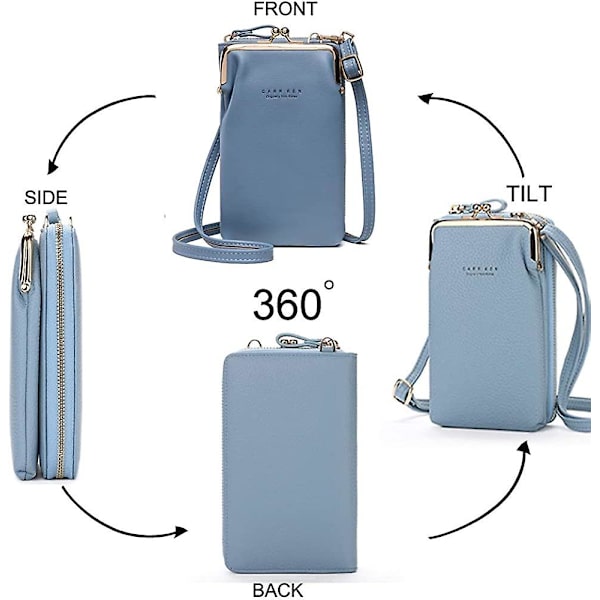 Kvinders Lille Crossbody Taske, Let PU Læder RFID Blokerende Mobiltelefon Crossbody Tasker Kreditkort Holder Tegnebog