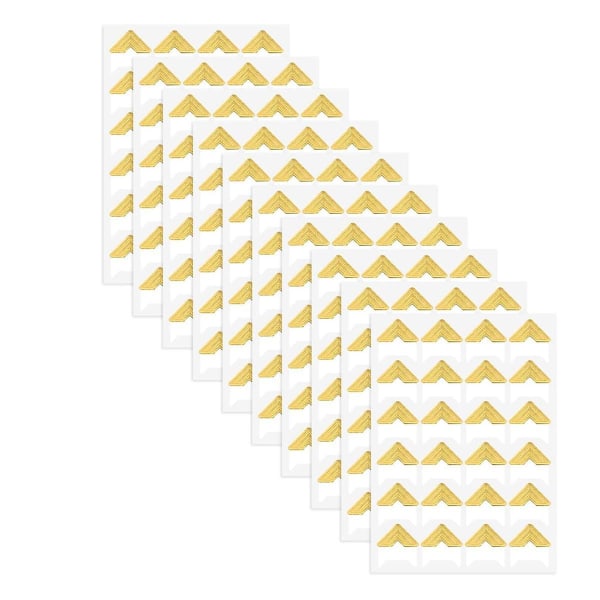 240 Fotohjørner til Scrapbooking, Guld Fotohjørne-klistermærker, Selvklæbende Fotomontering