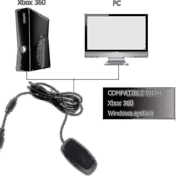Bimirth XDJ Xbox 360 Kontrollermottaker - Trådløs Spillmottaker for Windows